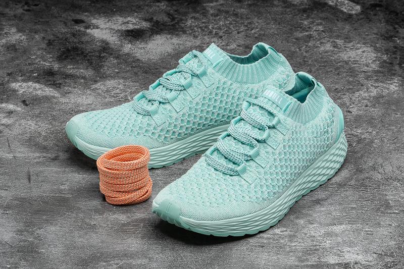 Light / Turquoise Nobull Bright Aqua Knit Runner Women's Running Shoes | CA E1711B